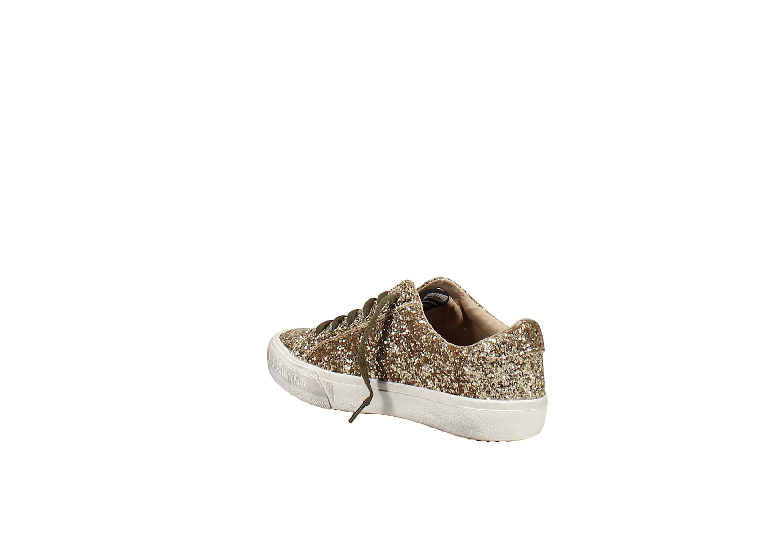 Future Glitter Lace Up Sporty Sneaker in Gold Sparkle by Vintage Havana Shoes (6)
