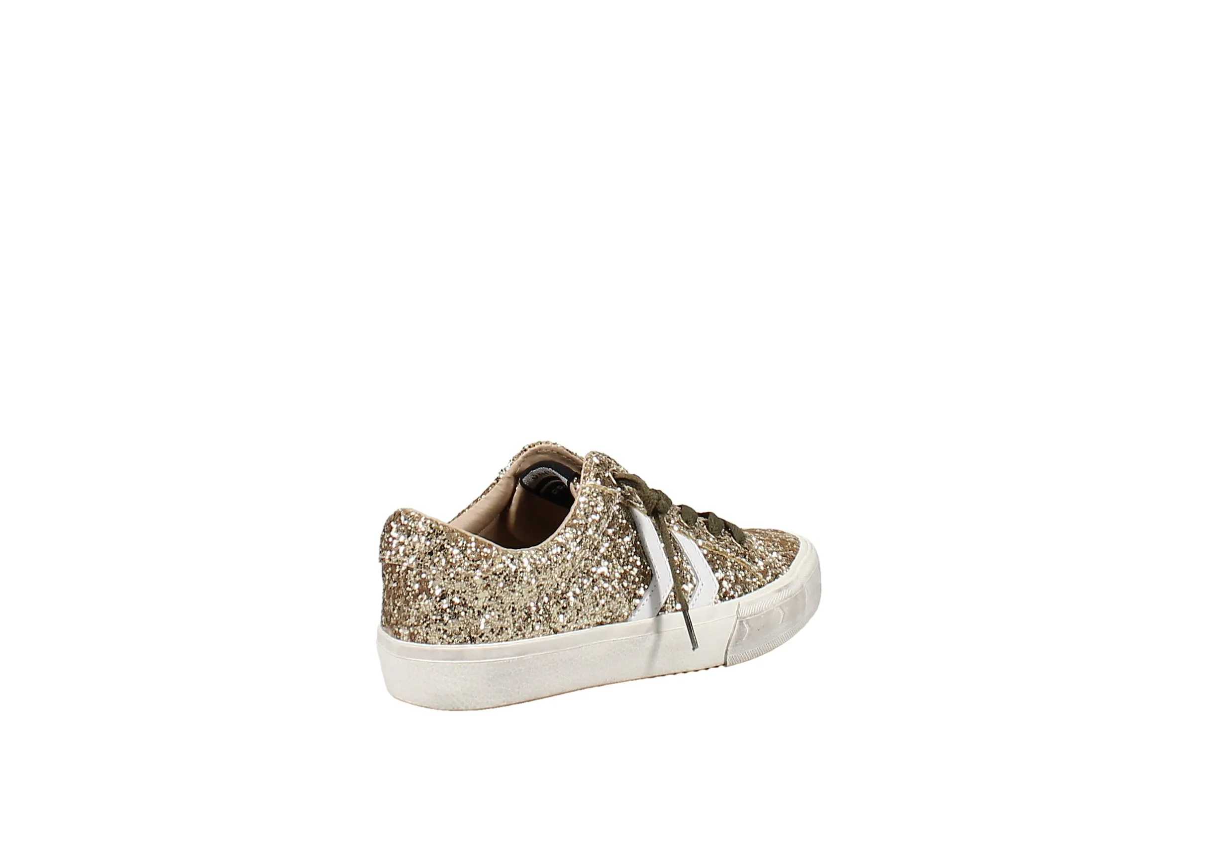 Future Glitter Lace Up Sporty Sneaker in Gold Sparkle by Vintage Havana Shoes (6)
