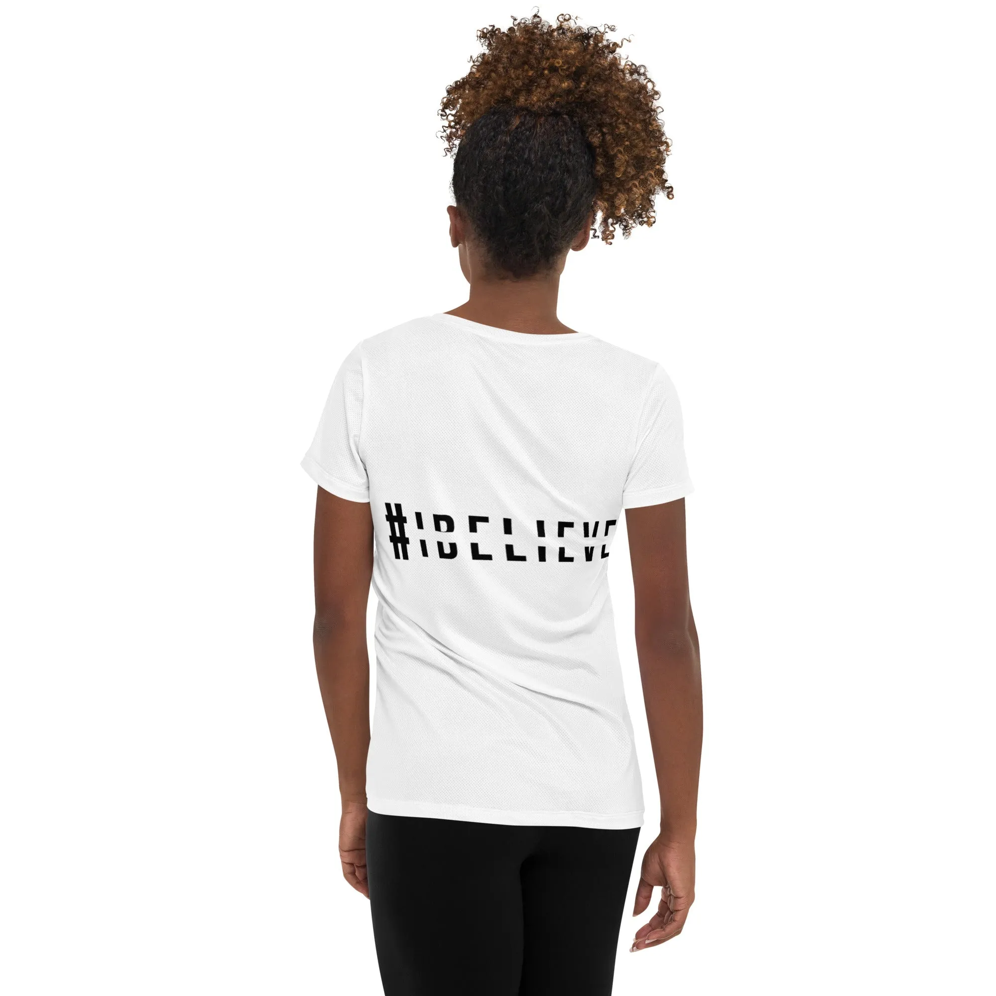 Girl in the Beauty Salon All-Over Print Women's Athletic T-shirt