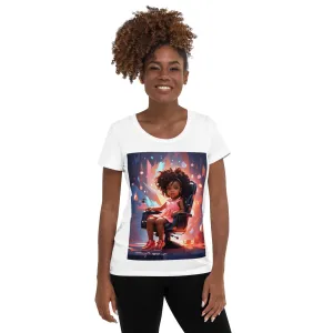 Girl in the Beauty Salon All-Over Print Women's Athletic T-shirt