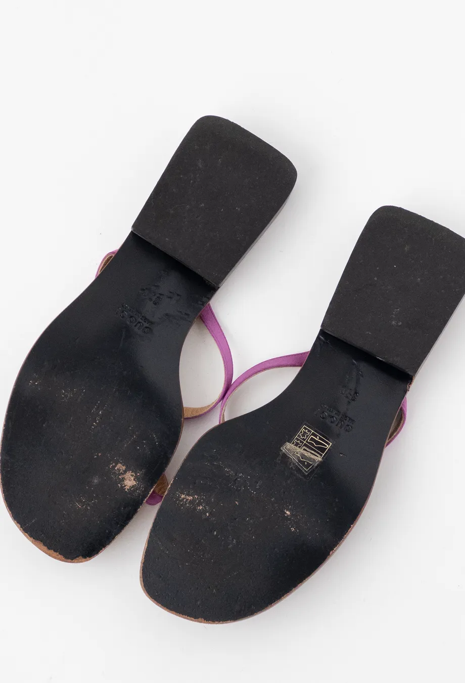 Gucci Vintage Satin Strap Slides