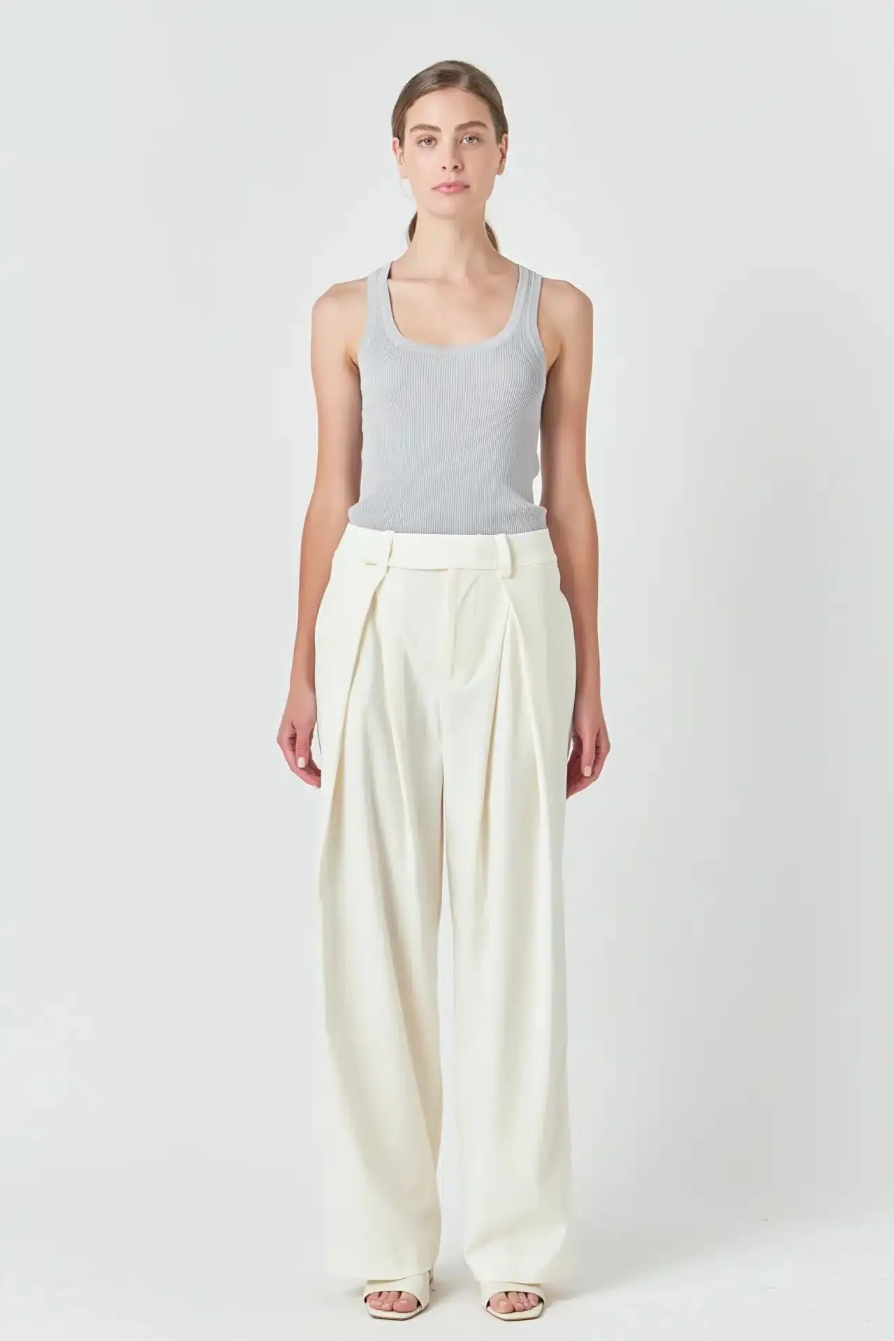 Heather Grey Knitted Tank Top