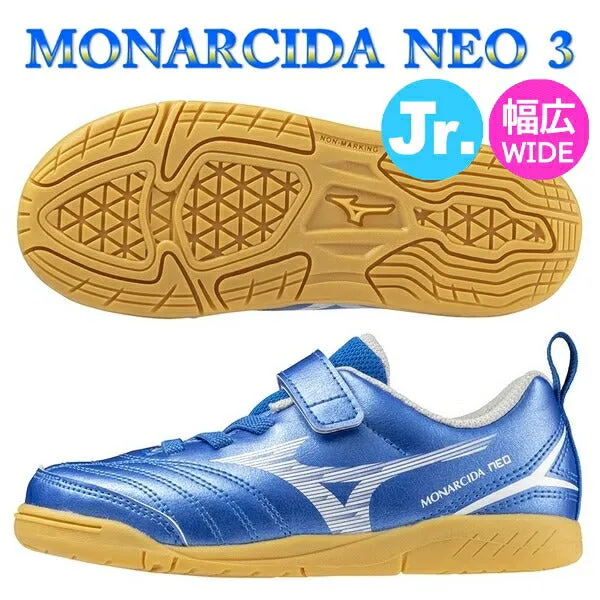 Immediate shipping Mizuno Futsal Shoes Kids Monarchida Neo 3 Club KIDS IN NEO Junior MIZUNO Wide Futsal Soccer P1GG2426627