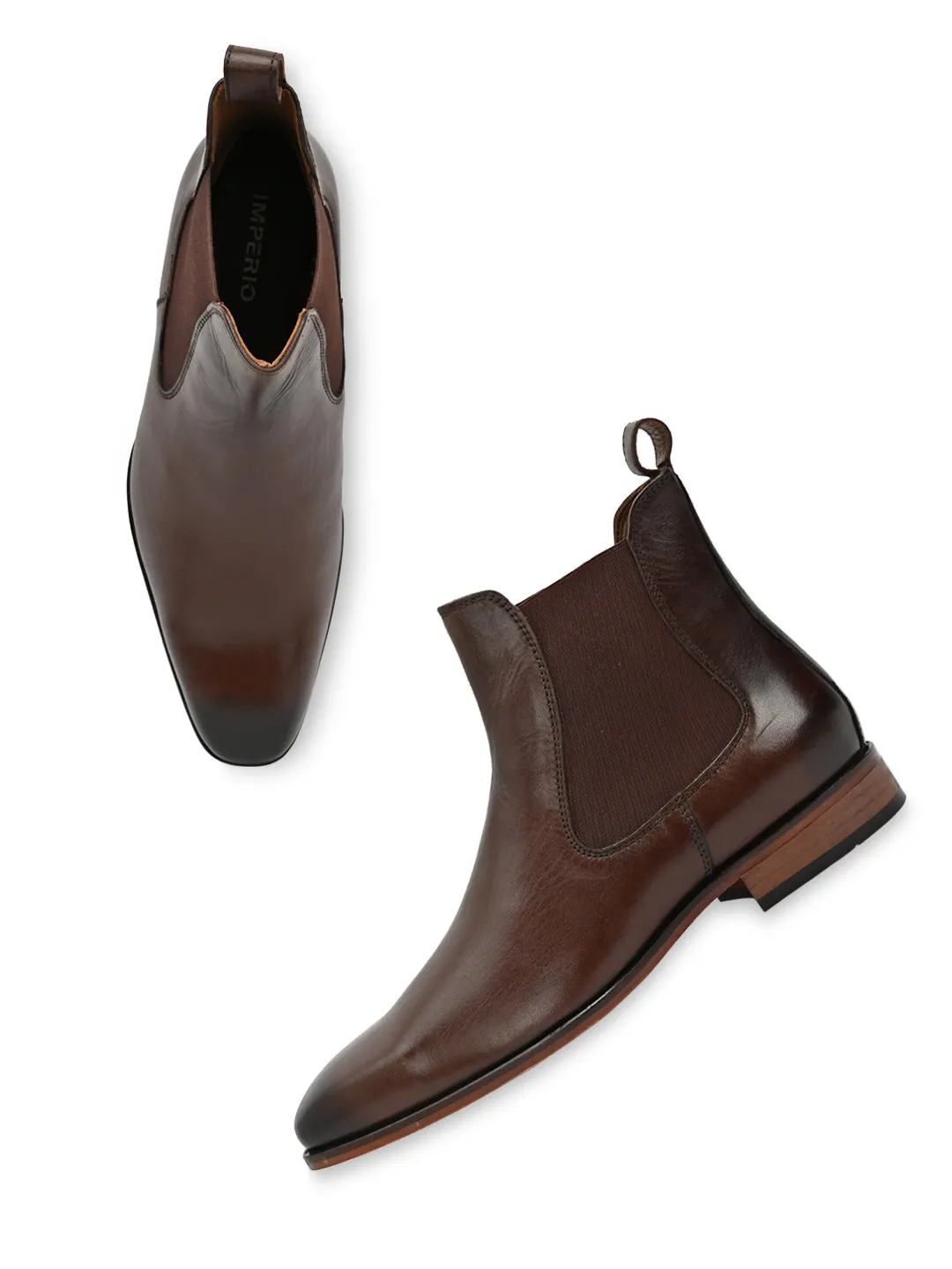 Imperio By Regal Brown Men Leather Boots