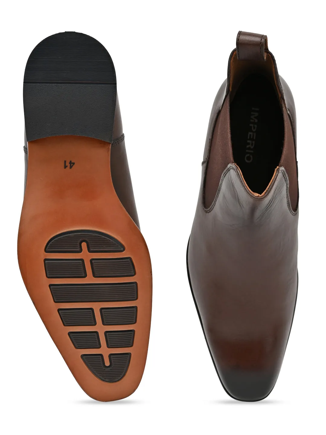 Imperio By Regal Brown Men Leather Boots