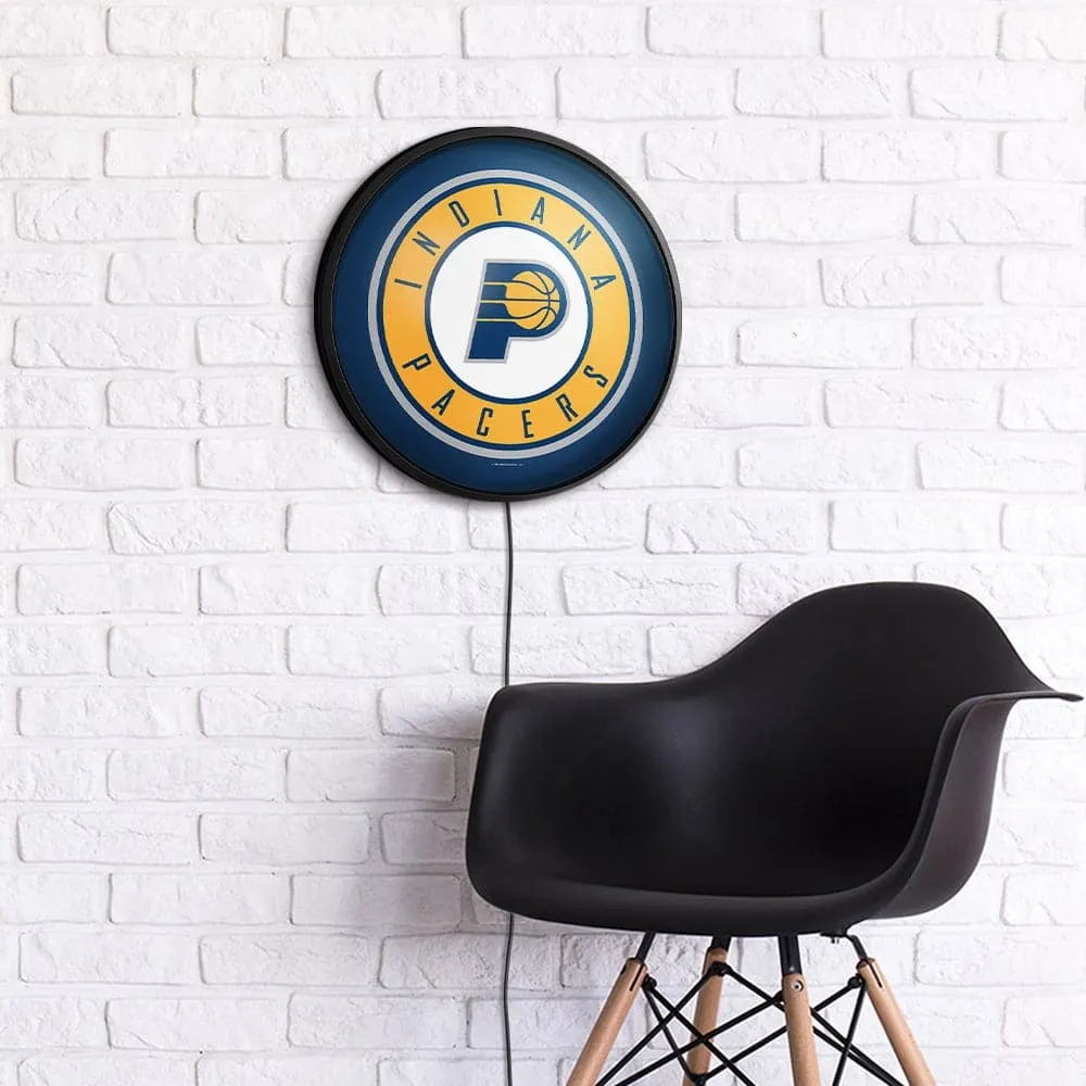 Indiana Pacers: Round Slimline Lighted Wall Sign