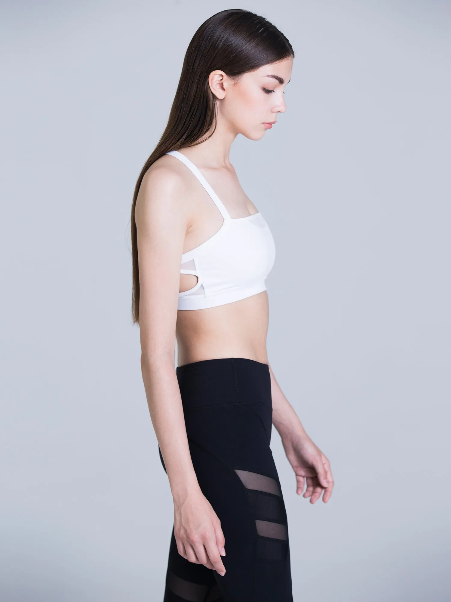 IRIS BRA, WHITE/WHITE MESH