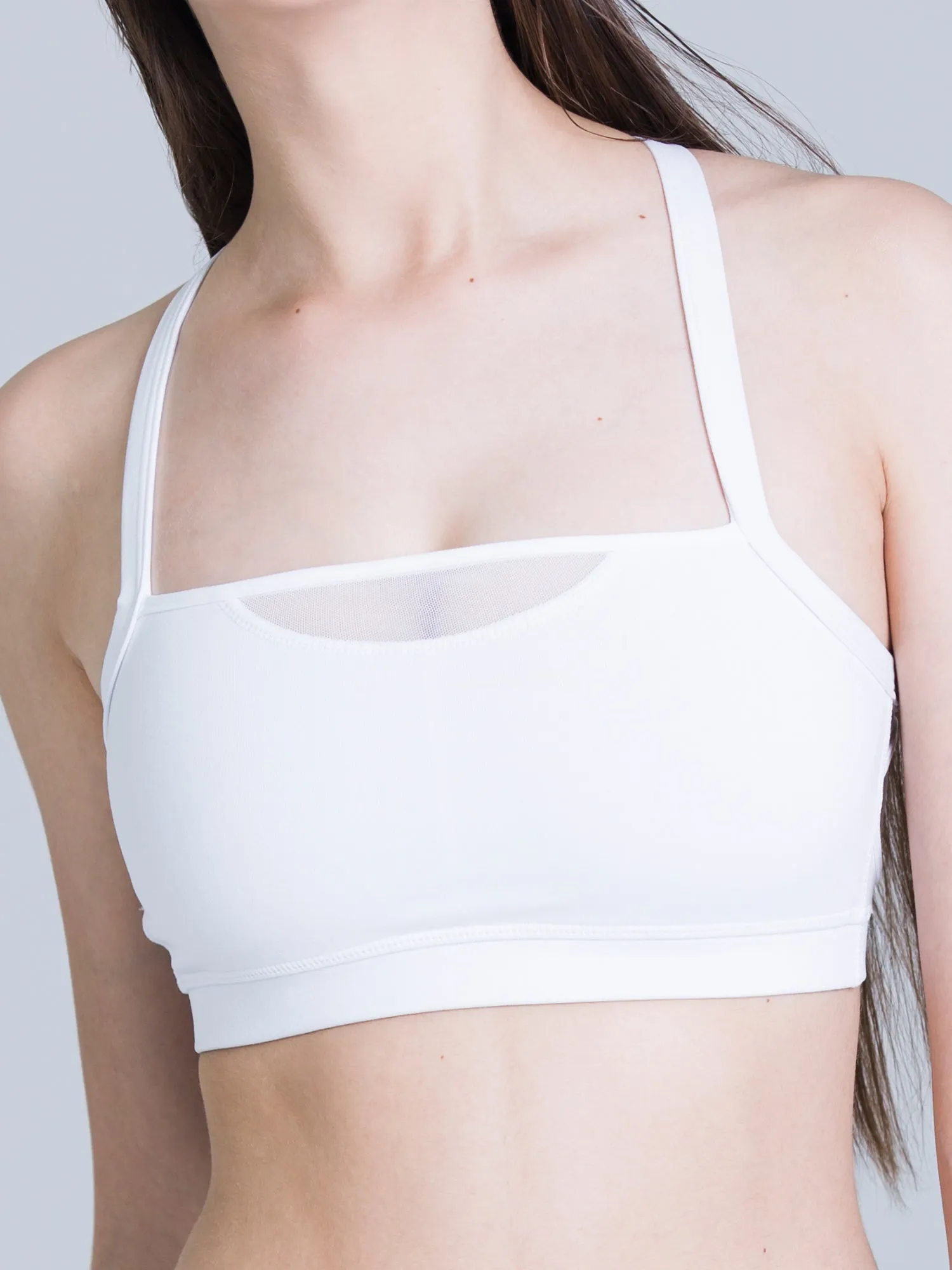 IRIS BRA, WHITE/WHITE MESH