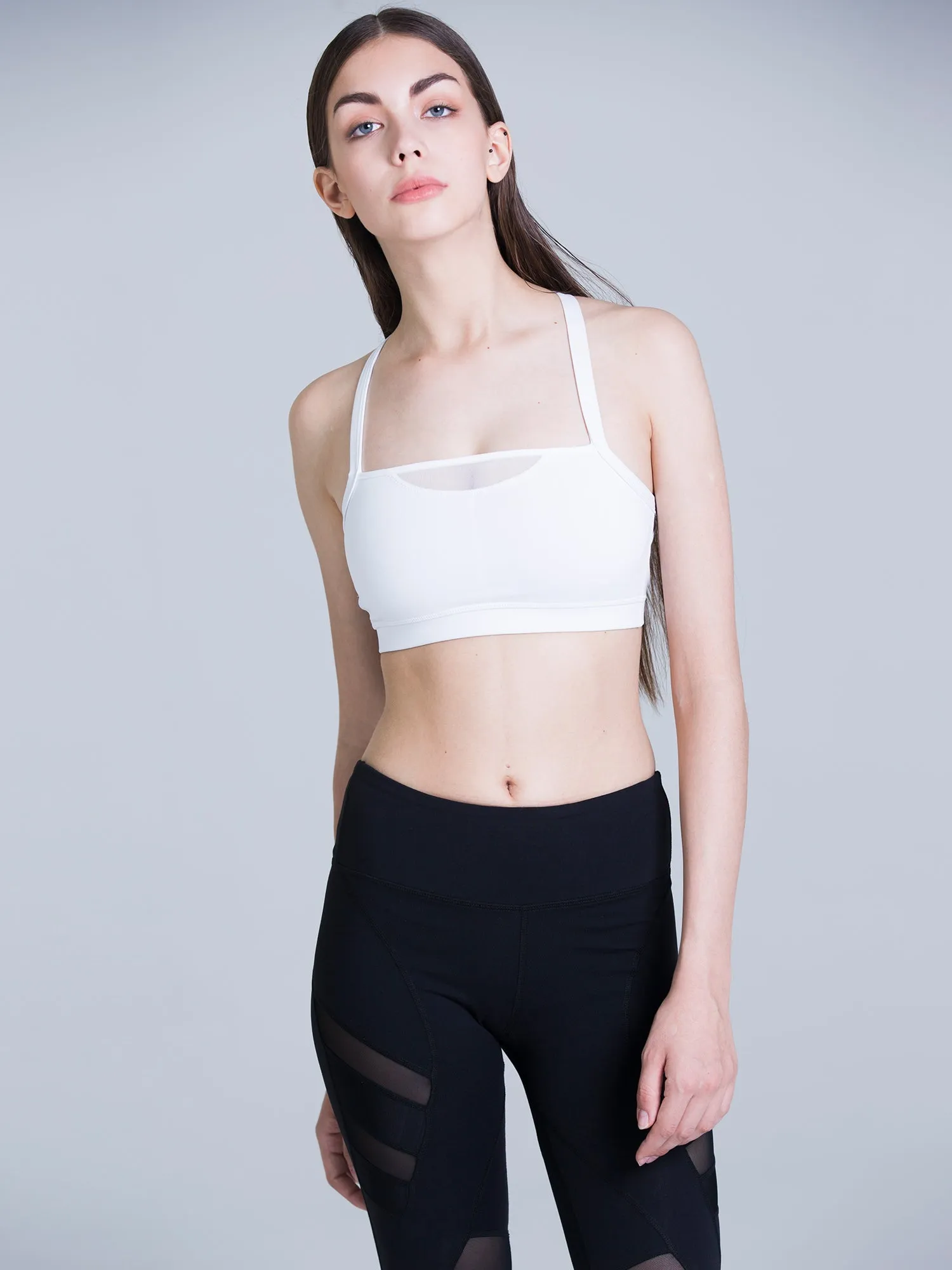 IRIS BRA, WHITE/WHITE MESH
