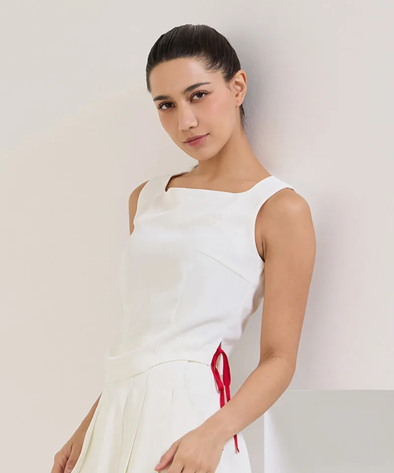 J.Jane Side Slit Vest - White