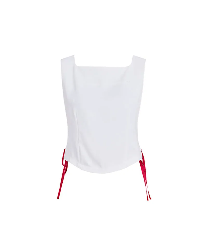 J.Jane Side Slit Vest - White