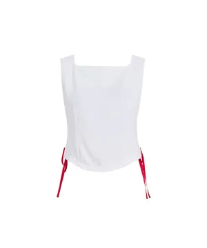 J.Jane Side Slit Vest - White