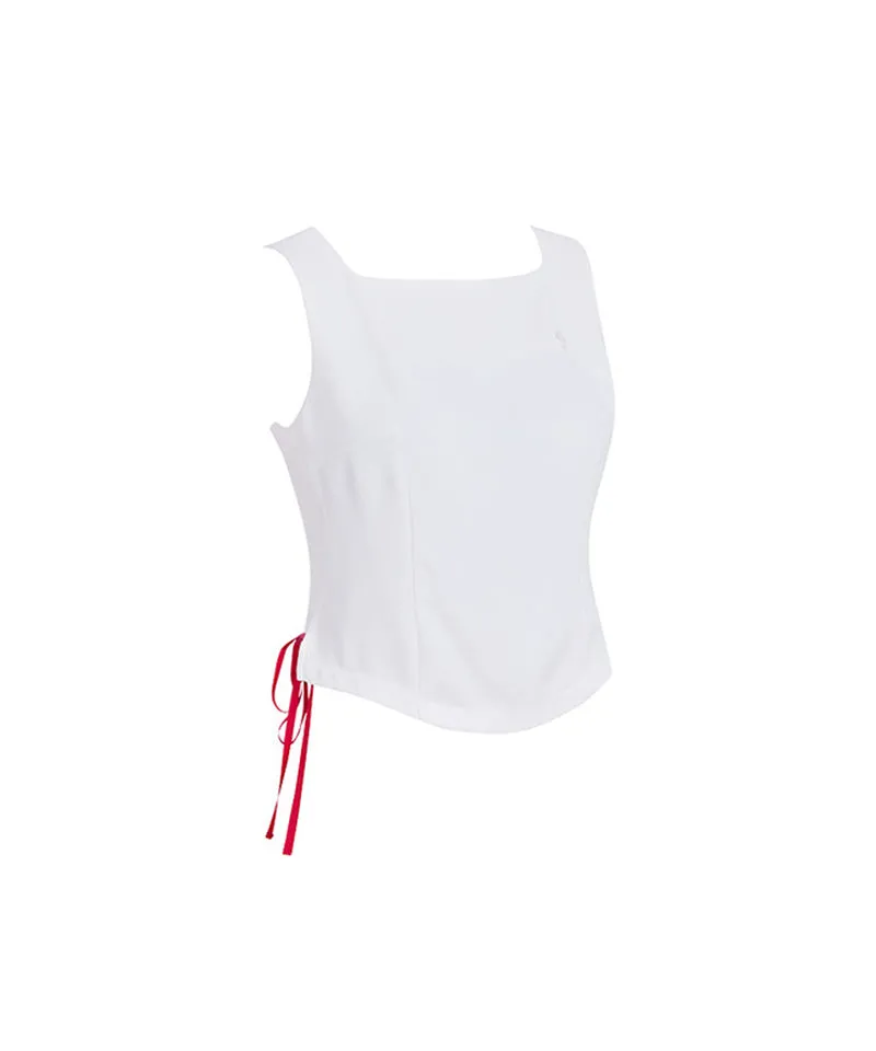 J.Jane Side Slit Vest - White