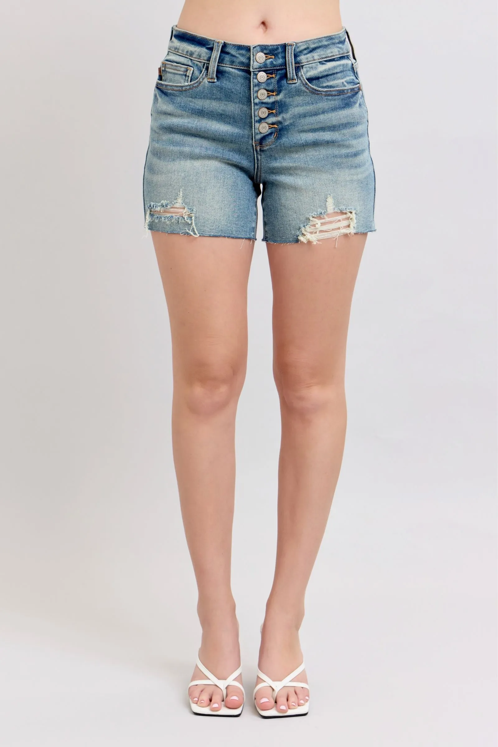 Judy Blue "Priscilla" Mid Rise Short