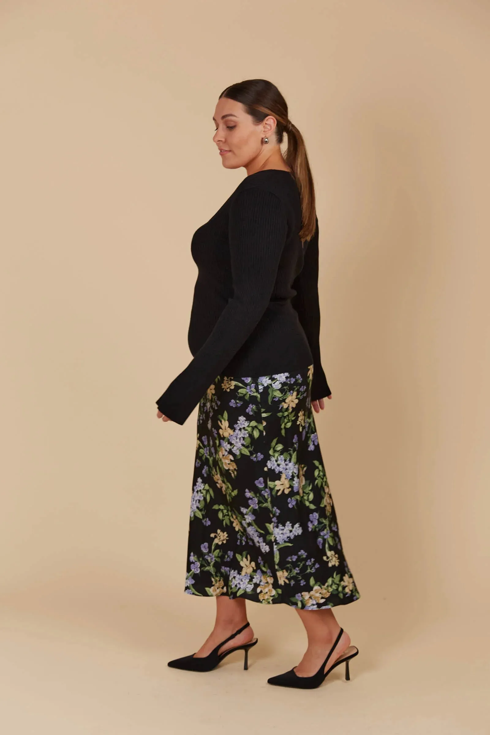 Juno Square Neck Top  - Onyx