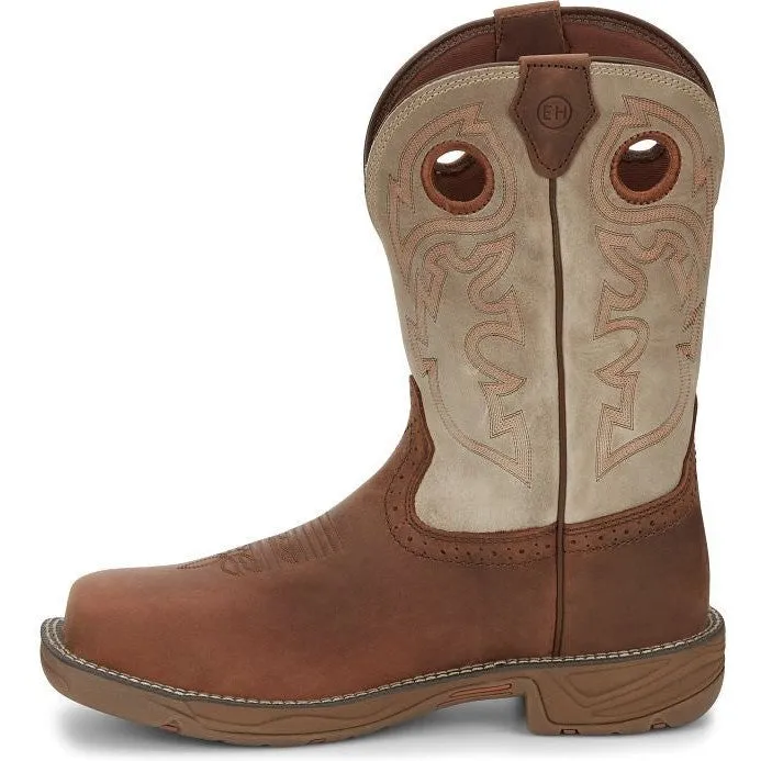 Justin Men's Rush 11" Composite Toe Western Work Boot -Tan- WK4338