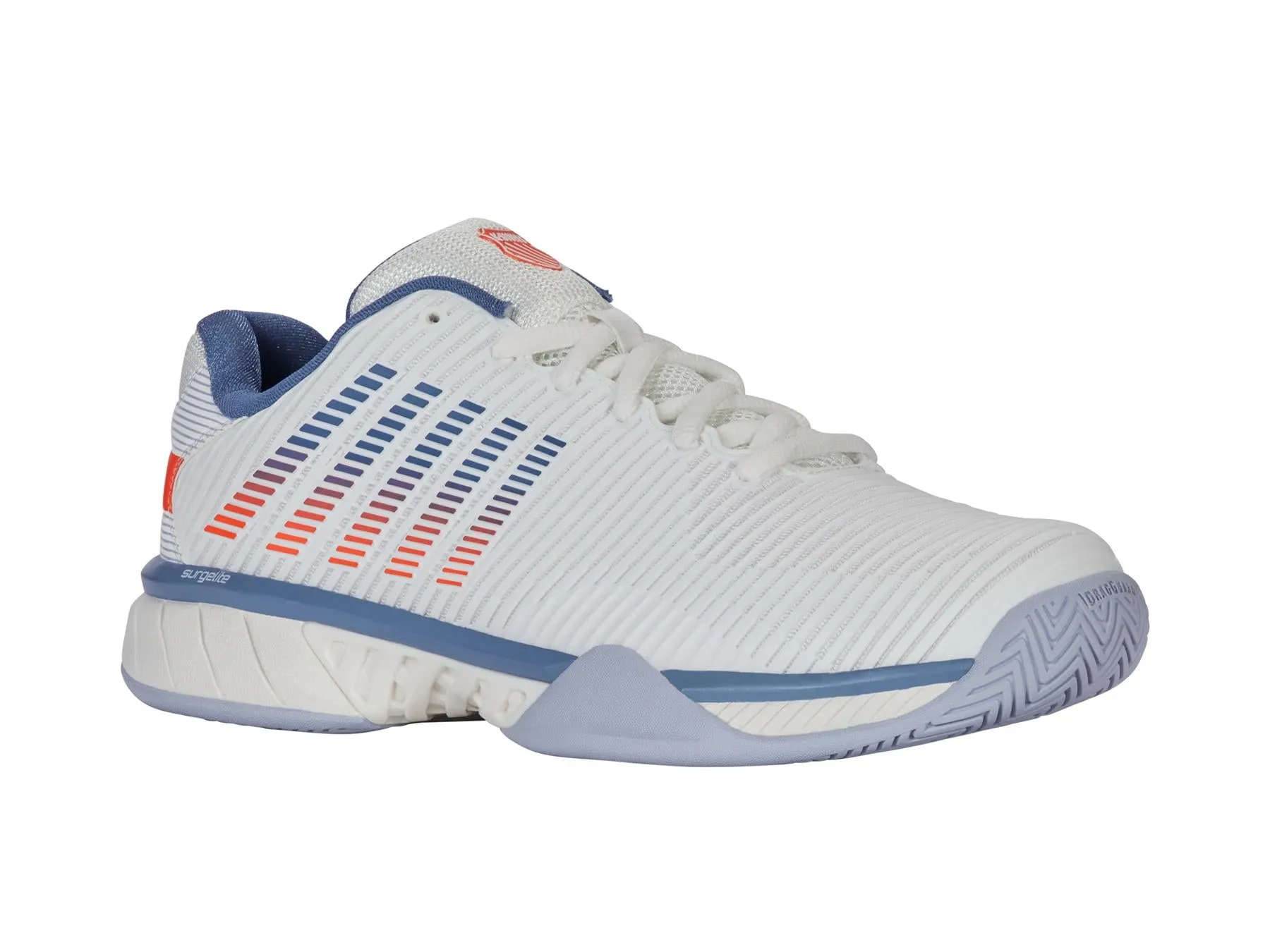 K-Swiss Hypercourt Express 2 Mens Tennis Shoes - White / Scarlet Ibis