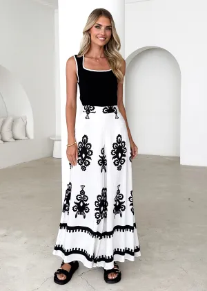 Kakoda Pants - Black Abstract