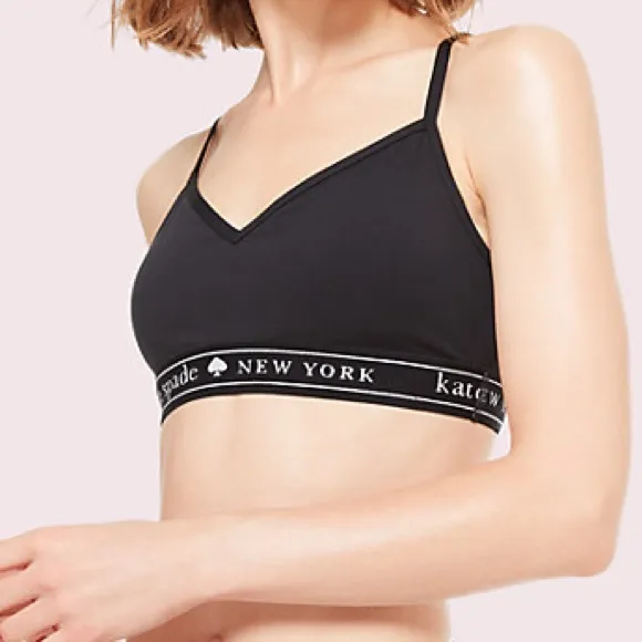 Kate Spade Racerback Logo Sports Bra