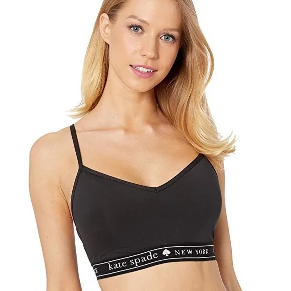 Kate Spade Racerback Logo Sports Bra