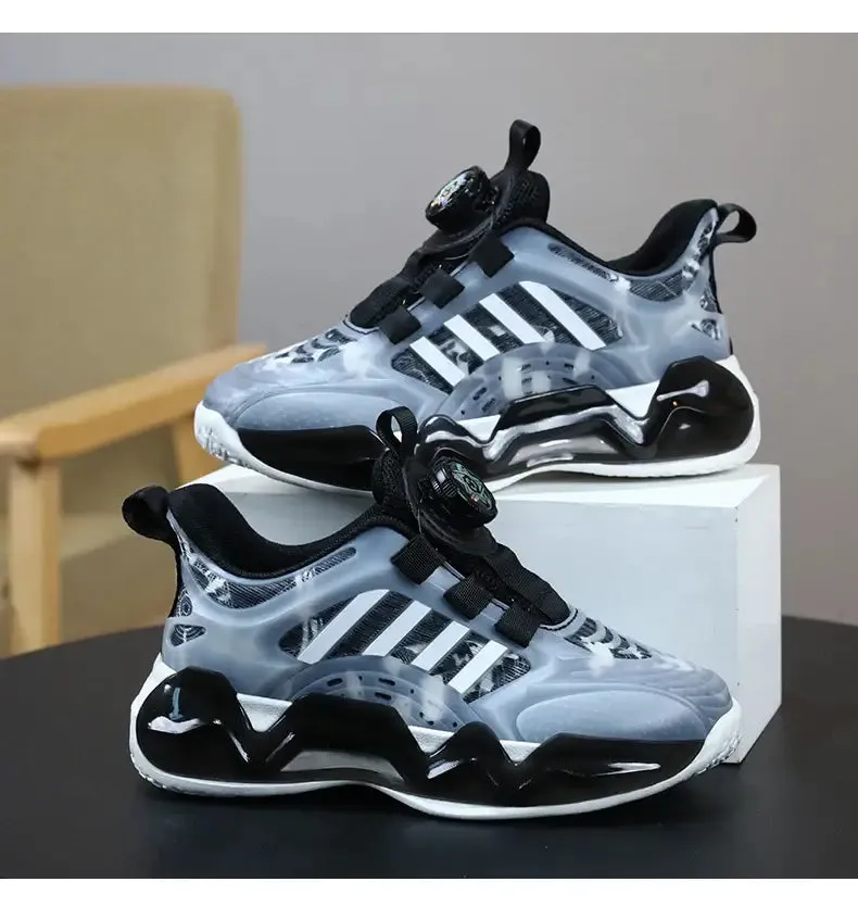Kids Swivel Buckle Breathable Tennis Shoes