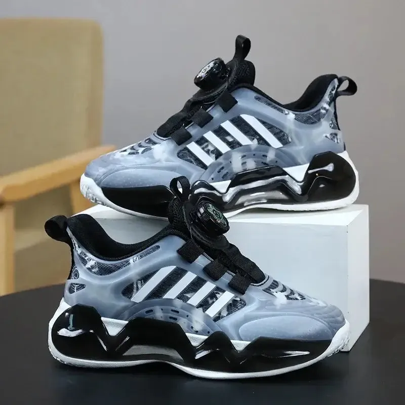 Kids Swivel Buckle Breathable Tennis Shoes