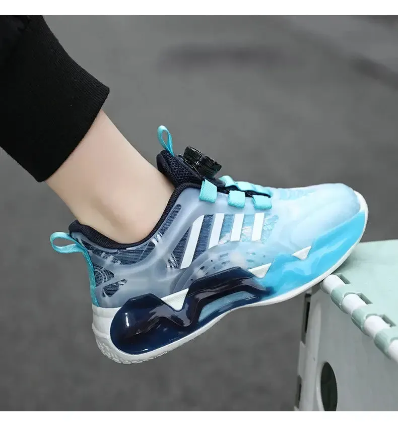 Kids Swivel Buckle Breathable Tennis Shoes