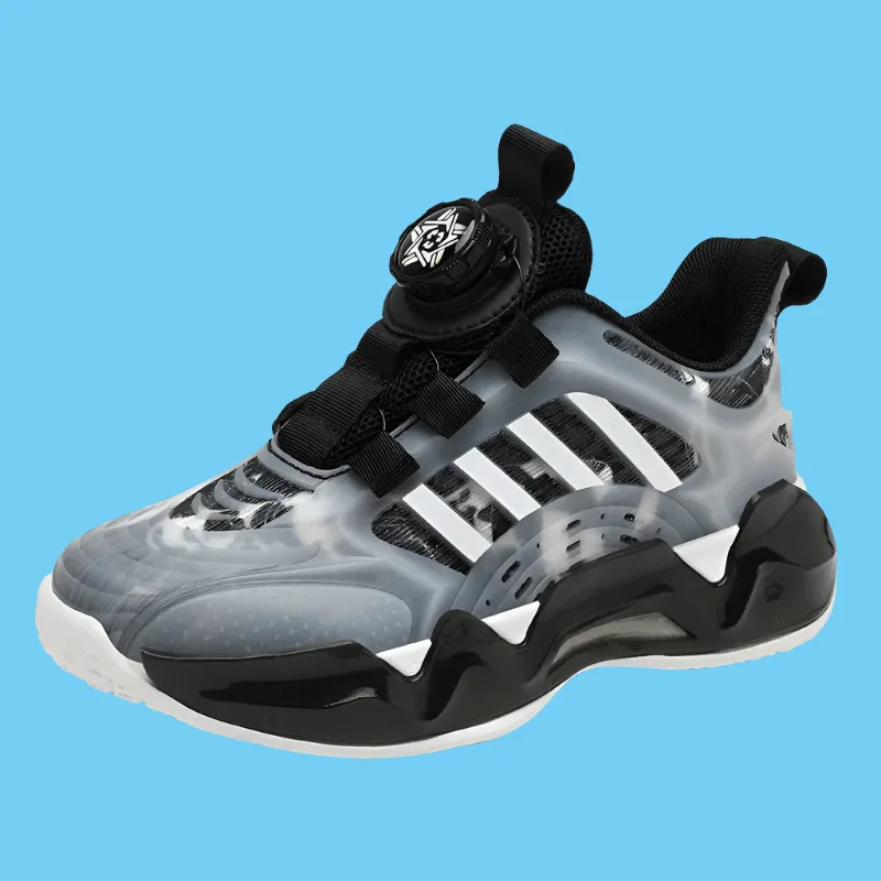 Kids Swivel Buckle Breathable Tennis Shoes
