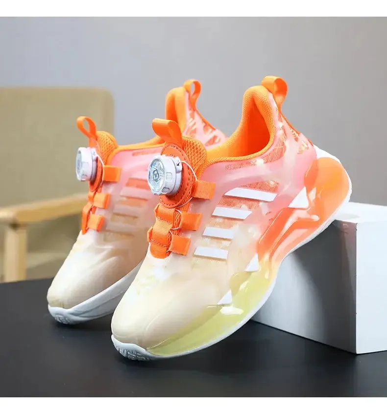 Kids Swivel Buckle Breathable Tennis Shoes