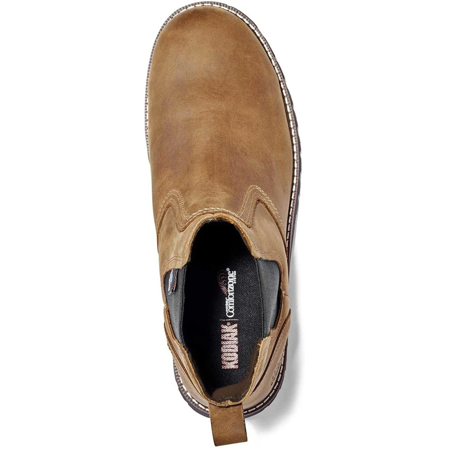 Kodiak Men's Mckinney Composite Toe Waterproof Chelsea Safety Work Boot -Brown- K4TCBN