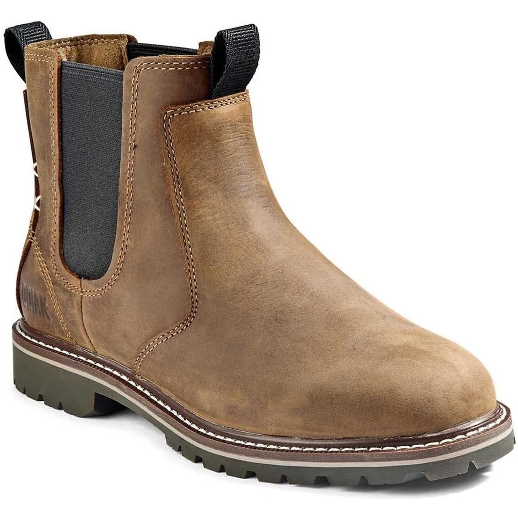 Kodiak Women's Bralorne Waterproof Slip Resistant Chelsea Work Boot -Brown- 4TEABN