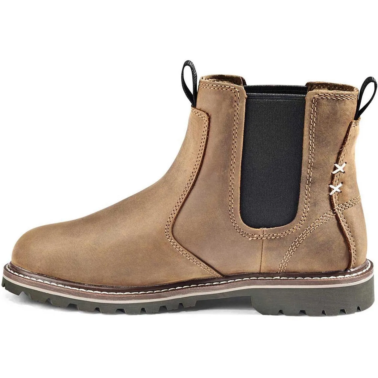 Kodiak Women's Bralorne Waterproof Slip Resistant Chelsea Work Boot -Brown- 4TEABN