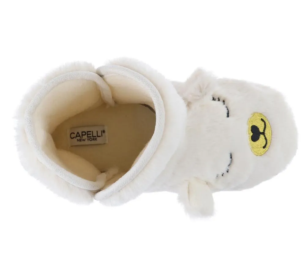 Ladies Faux Fur and Knit Dreamy Bear Slipper Boot