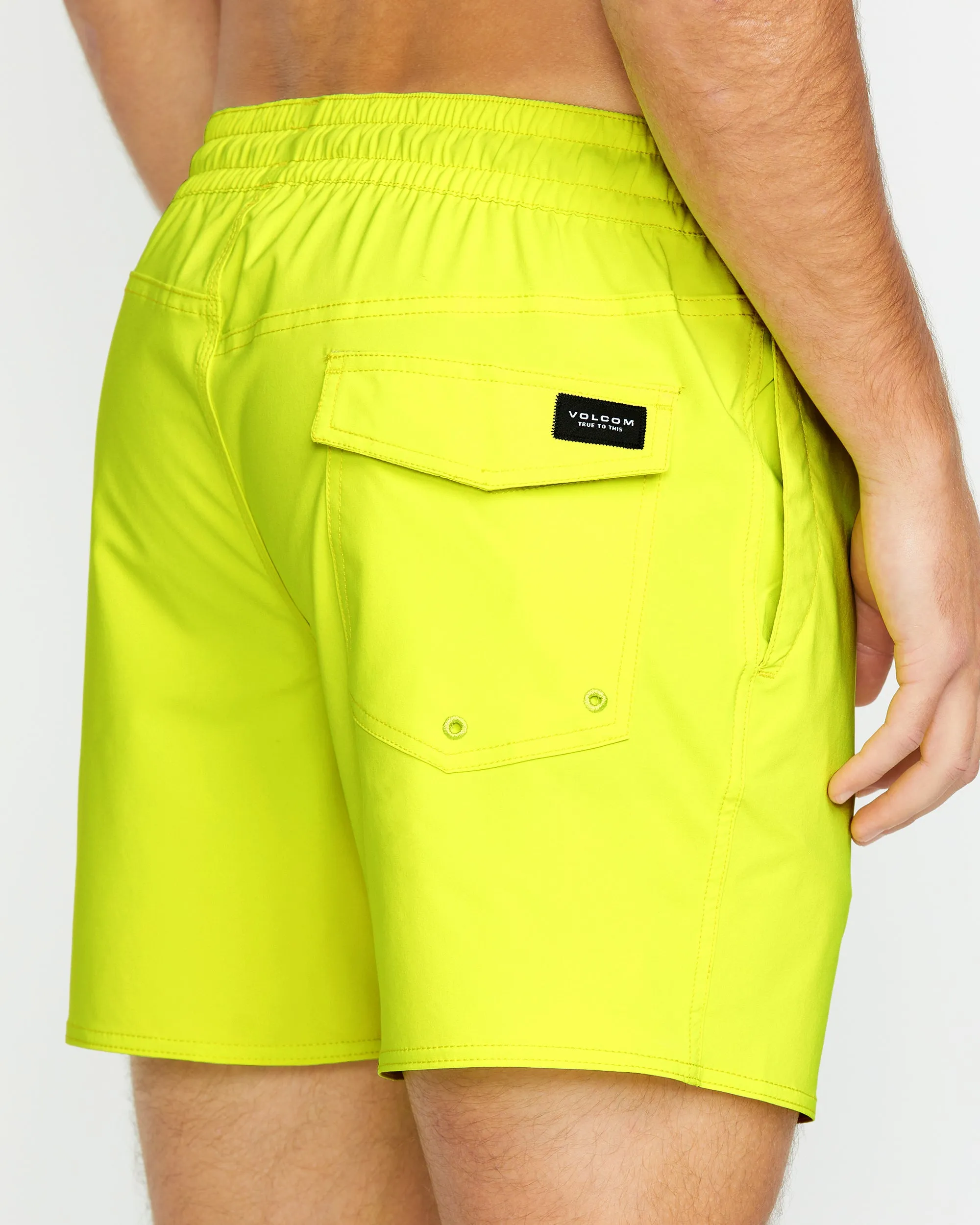 Lido Solid Trunk 16" Boardshorts - TENNIS BALL