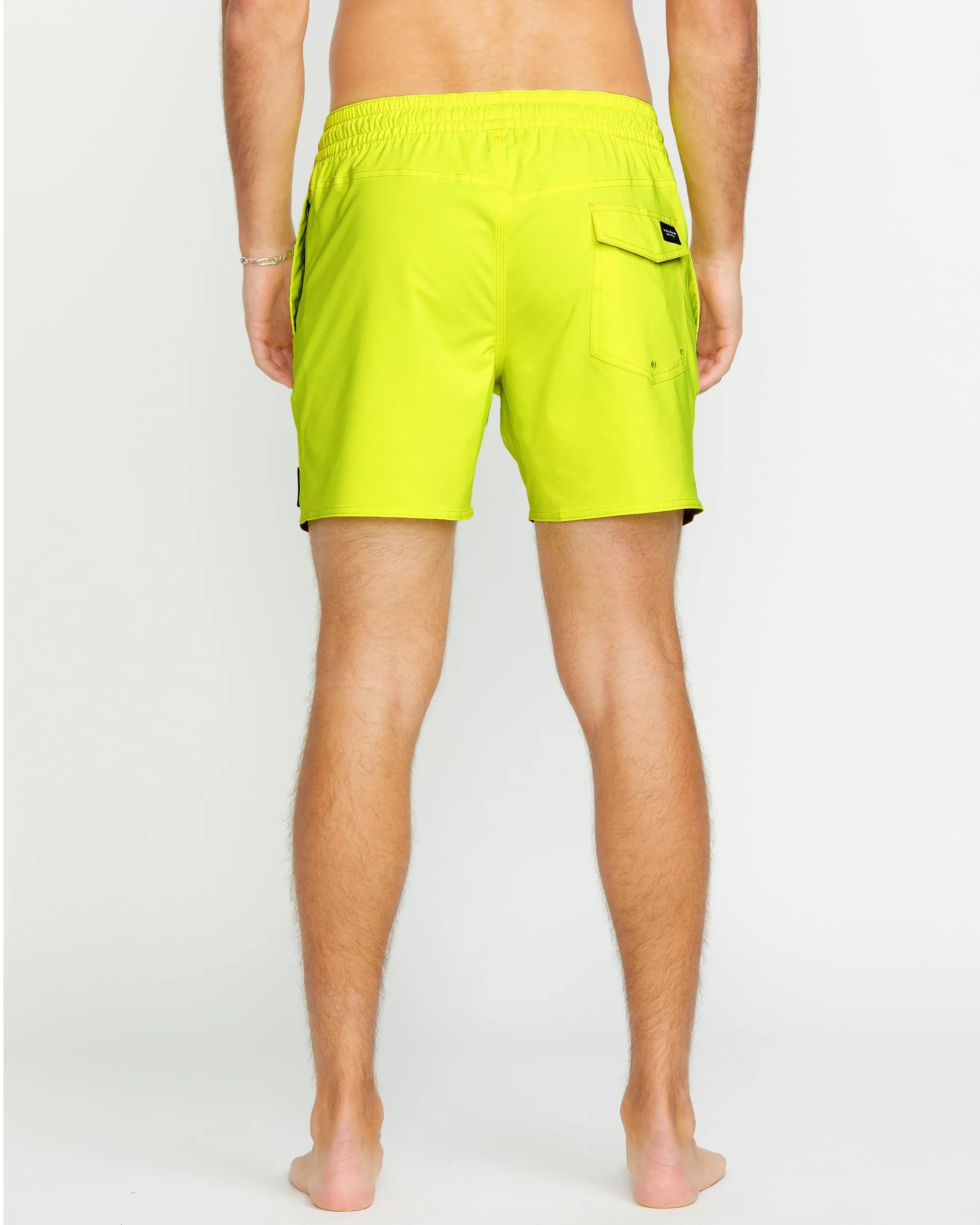 Lido Solid Trunk 16" Boardshorts - TENNIS BALL
