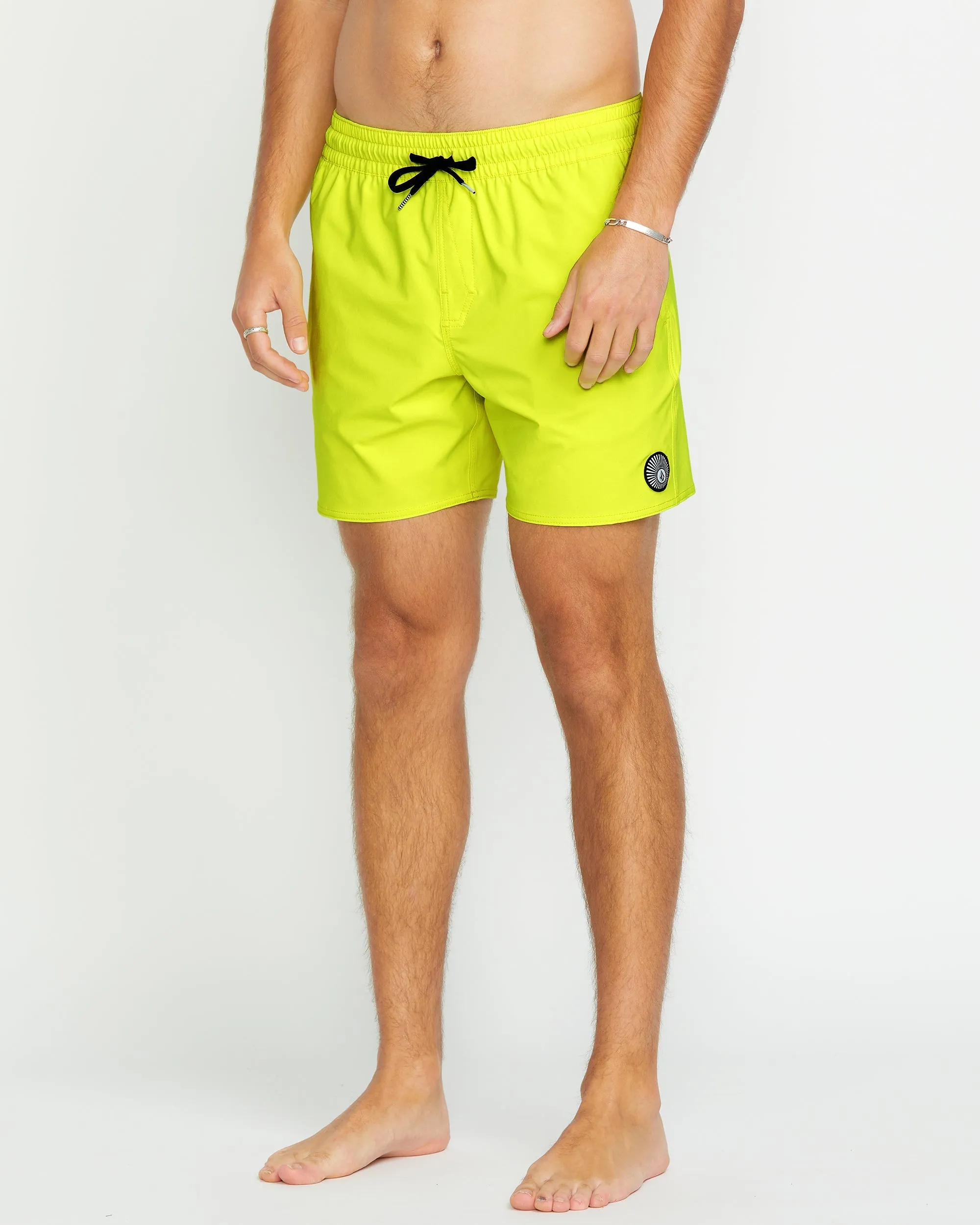 Lido Solid Trunk 16" Boardshorts - TENNIS BALL