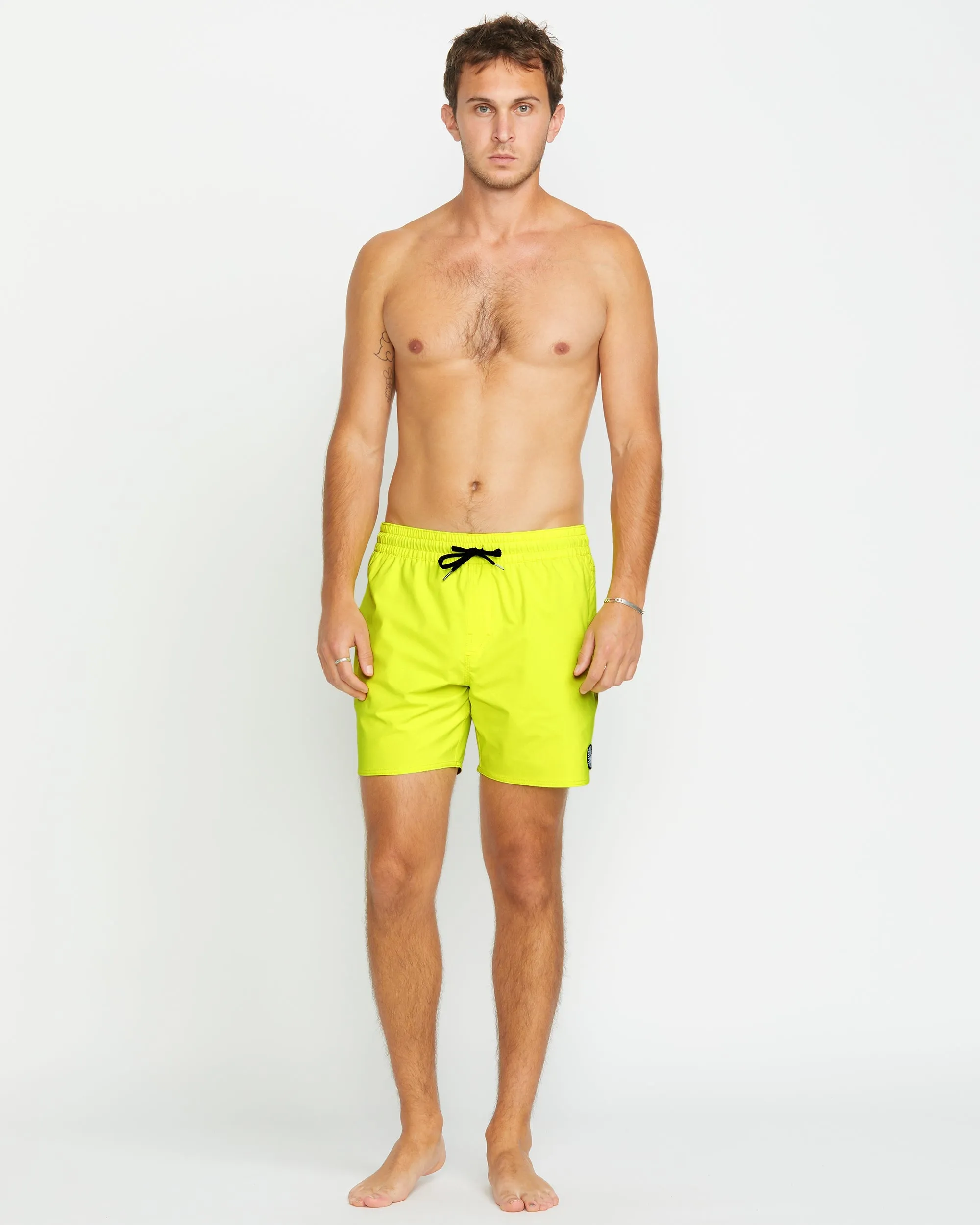 Lido Solid Trunk 16" Boardshorts - TENNIS BALL