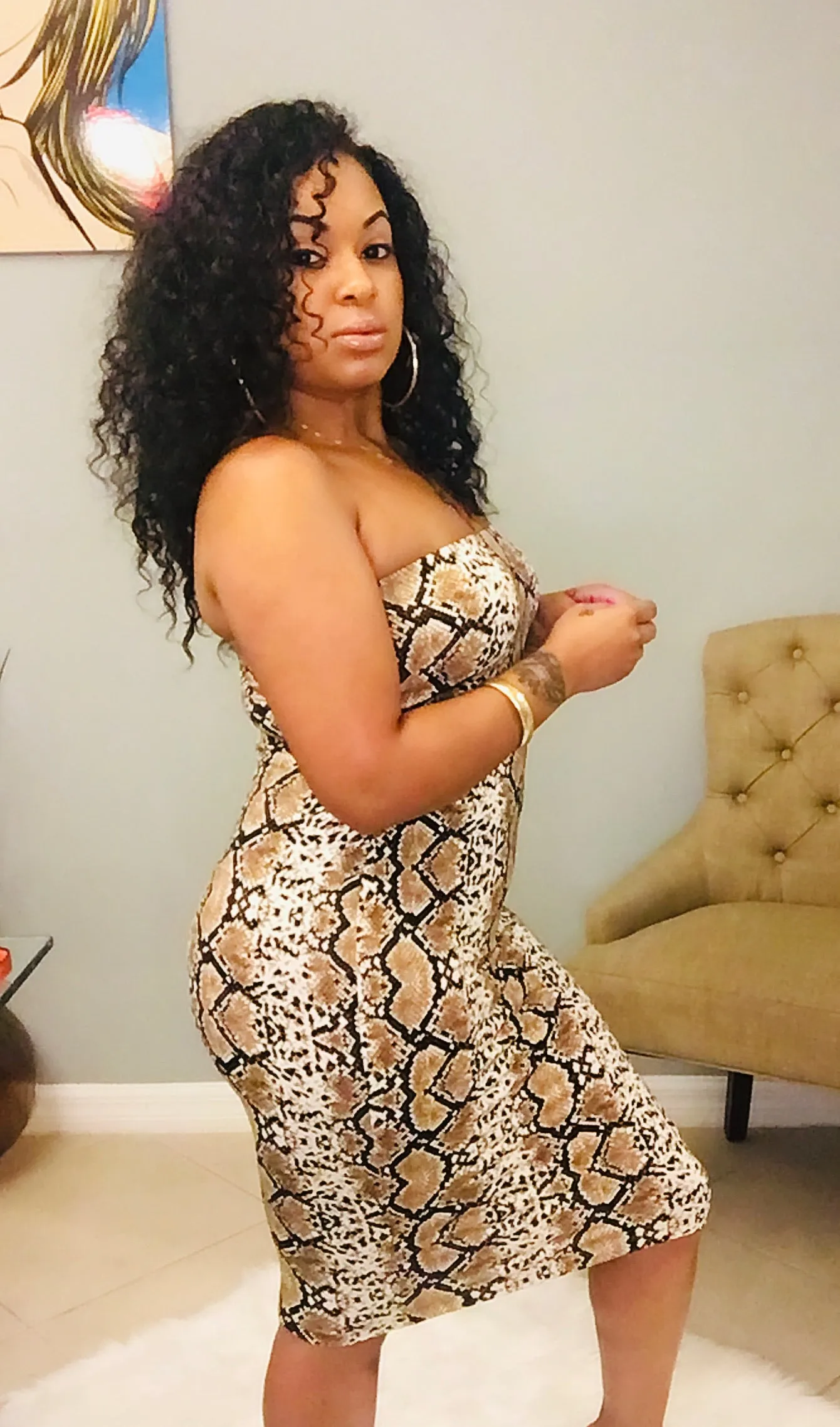 Lisette Snake Print Dress