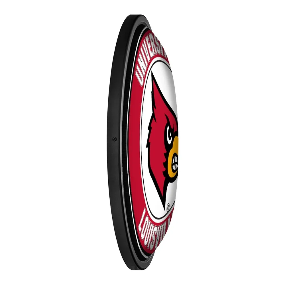 Louisville Cardinals: Round Slimline Lighted Wall Sign