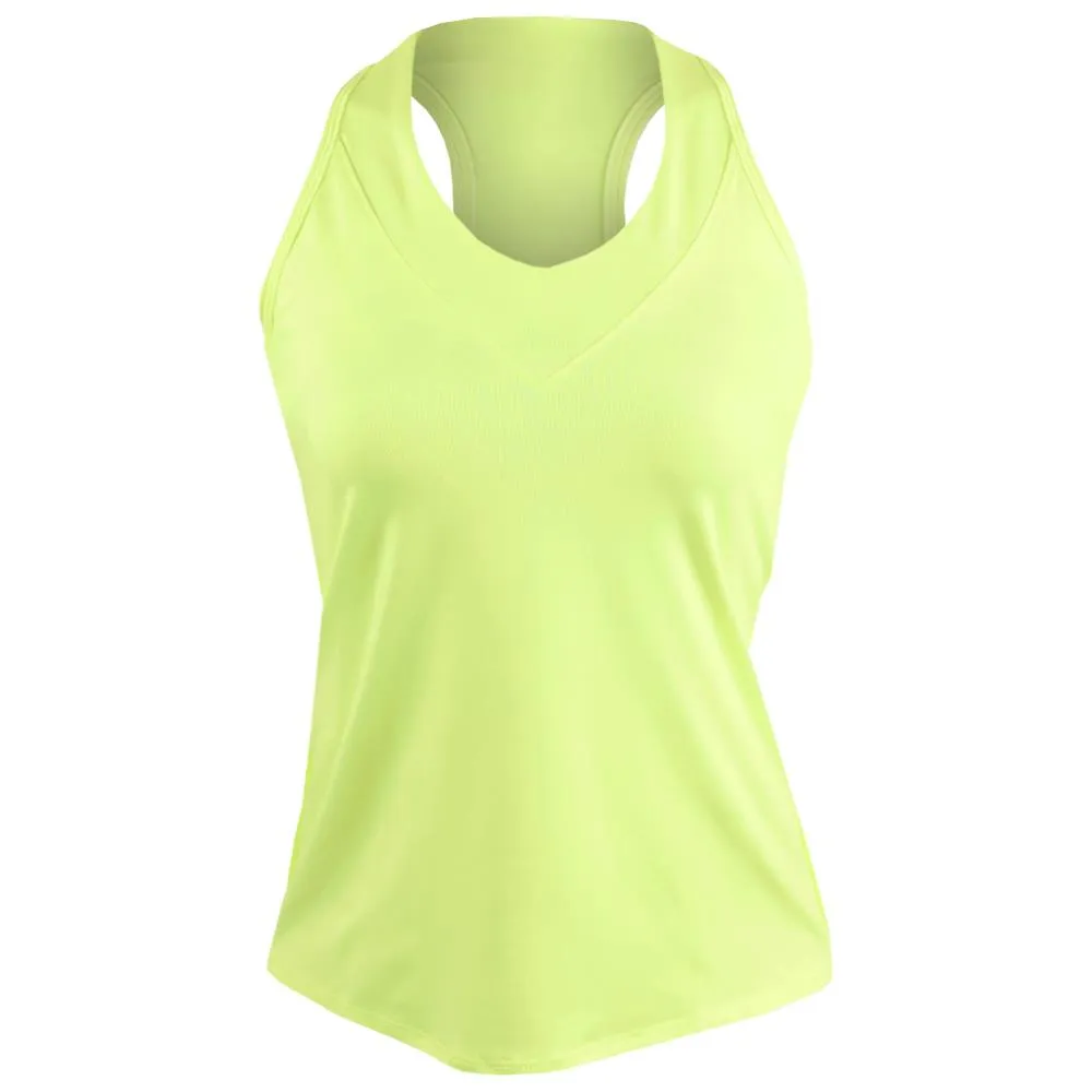 Lucky in Love Women's Essentials V-Neck Tank - Lemon Frost