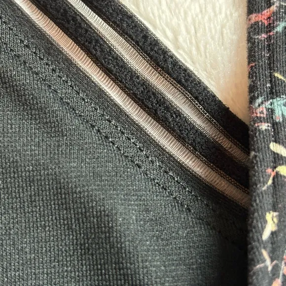 Lululemon sports bra with velvet and mash accent racer back V-neck