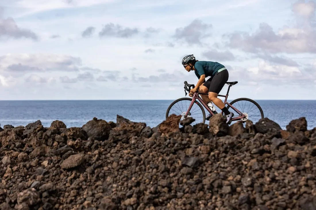 Maillot de vélo de route manches courtes été femme - Endurance emeraude