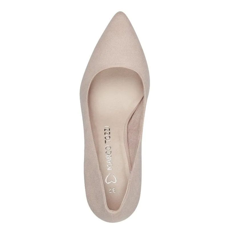Marco Tozzi Womens Beige Suede Heel 2-22418-41
