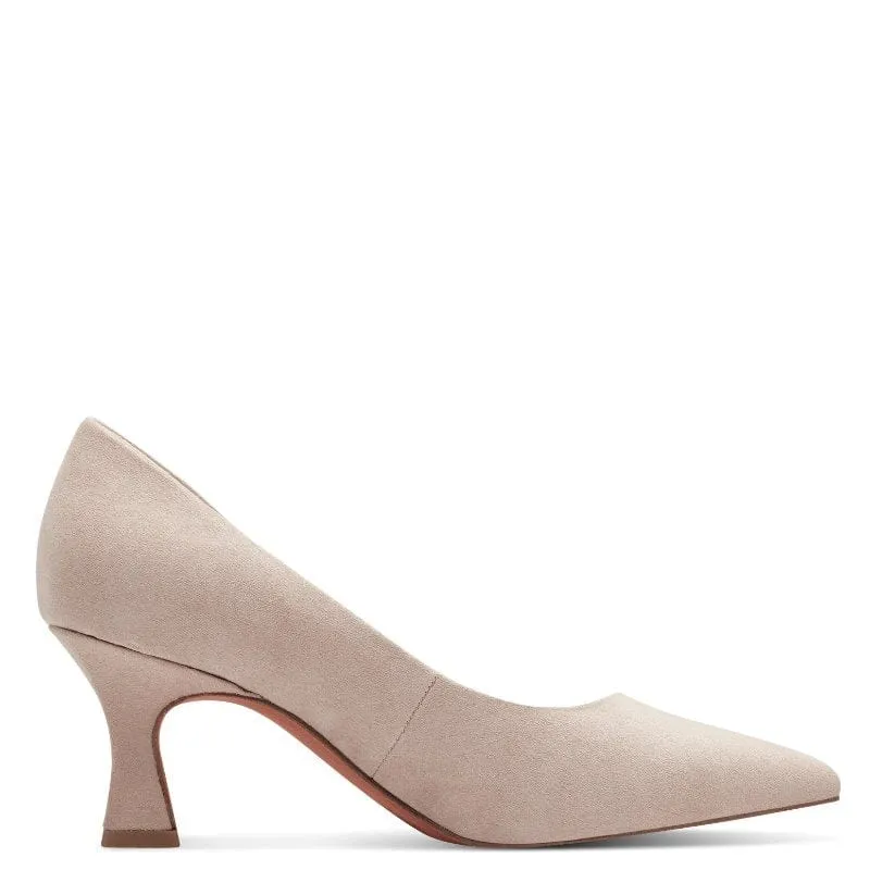Marco Tozzi Womens Beige Suede Heel 2-22418-41