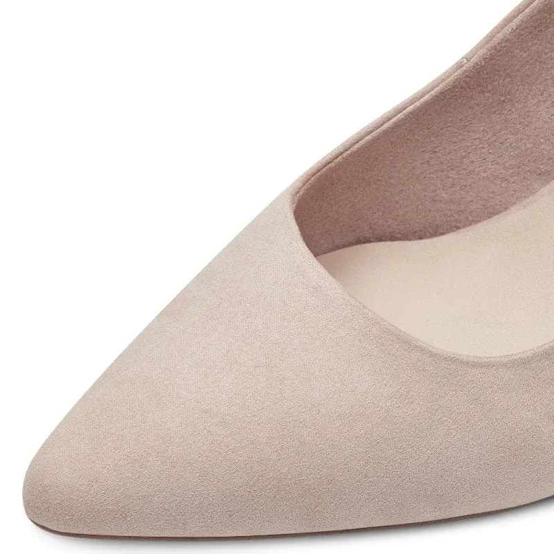 Marco Tozzi Womens Beige Suede Heel 2-22418-41