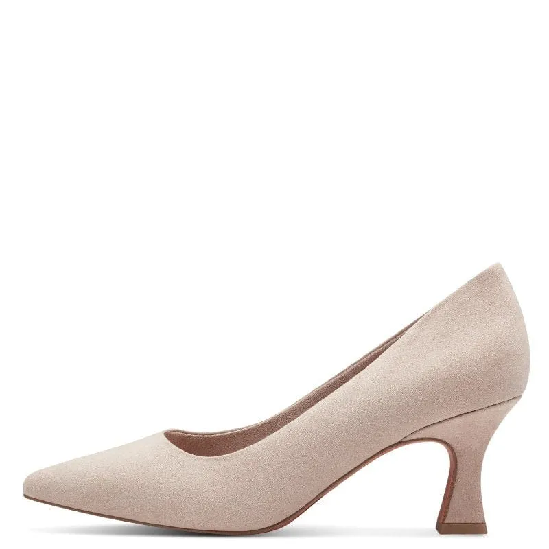 Marco Tozzi Womens Beige Suede Heel 2-22418-41