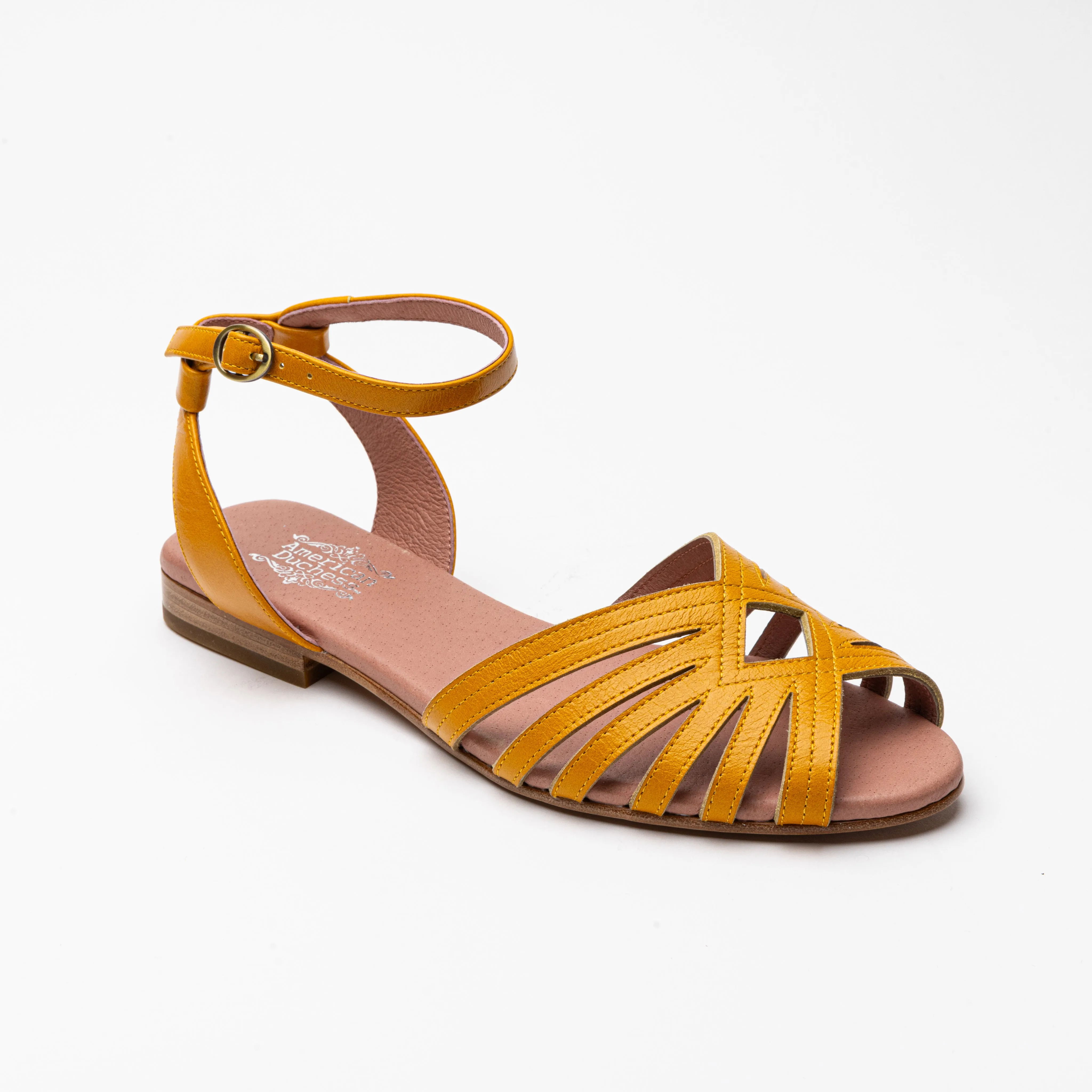 Marta Vintage Sandals (Goldenrod Yellow)