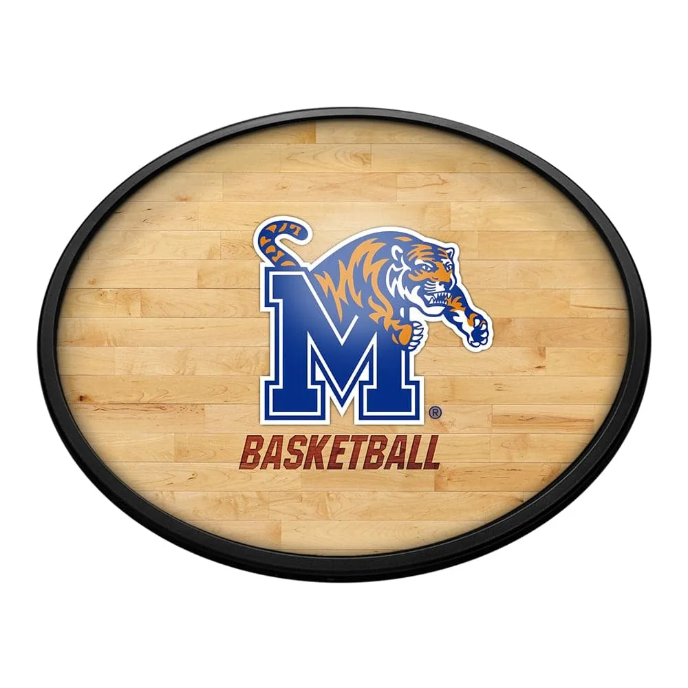 Memphis Tigers: Hardwood - Oval Slimline Lighted Wall Sign