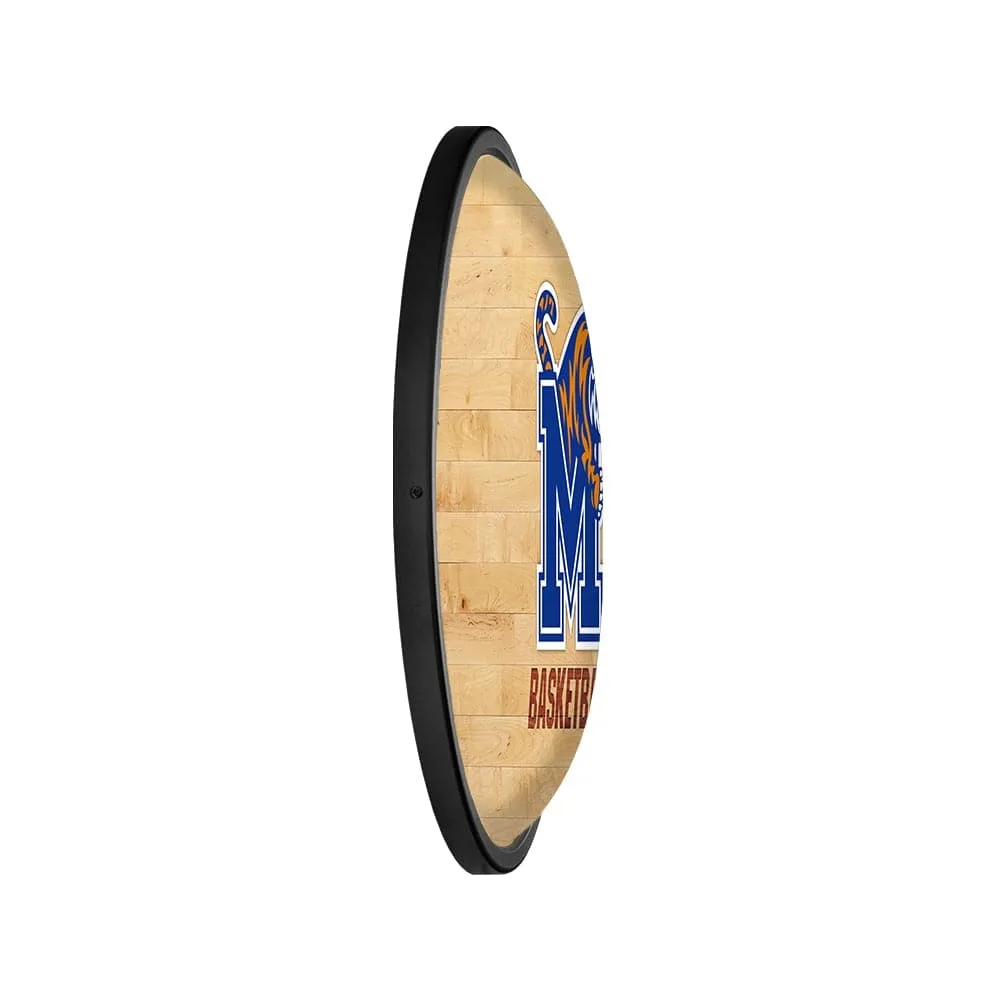 Memphis Tigers: Hardwood - Oval Slimline Lighted Wall Sign