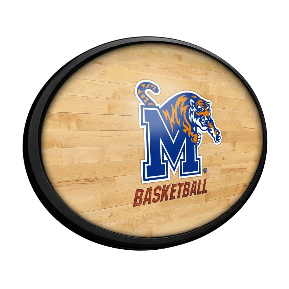 Memphis Tigers: Hardwood - Oval Slimline Lighted Wall Sign